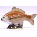 Royal Crown Derby fish, H: 11 cm. P&P Group 1 (£14+VAT for the first lot and £1+VAT for subsequent