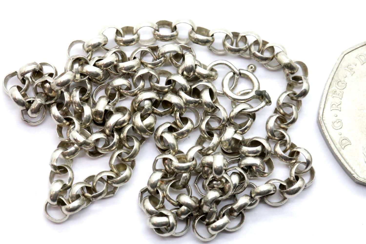 Silver 18" neck chain. P&P Group 1 (£14+VAT for the first lot and £1+VAT for subsequent lots)