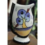 Lorna Bailey Bursley Way pattern handled vase, H: 23 cm. P&P Group 2 (£18+VAT for the first lot