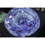 Large Murano type glass table centre bowl, D: 42 cm. Not available for in-house P&P.