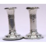 Hallmarked silver stub candlesticks A/F. P&P Group 2 (£18+VAT for the first lot and £3+VAT for