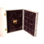 Velvet lined 24 crowns collectors box. P&P Group 2 (£18+VAT for the first lot and £3+VAT for