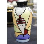 Lorna Bailey Cruise vase, H: 21 cm. P&P Group 2 (£18+VAT for the first lot and £3+VAT for subsequent