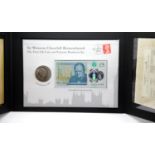 24ct gold leaf Churchill's Speech by The London Mint Office, also contains a Churchill crown and