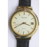 Boxed gents Accurist calendar wristwatch. P&P Group 1 (£14+VAT for the first lot and £1+VAT for