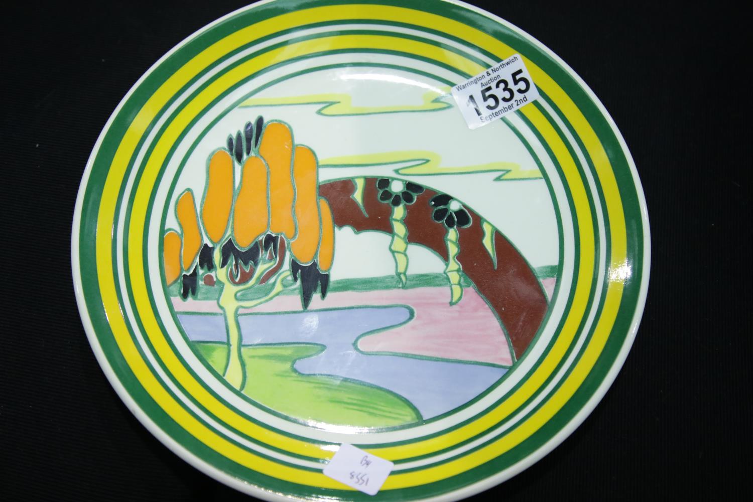 Wedgwood Clarice Cliff limited edition plate Solitaire with certificate. P&P Group 3 (£25+VAT for