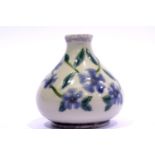 Nicola Stanley for Cobridge, salt glazed ceramic vase, H: 9 cm, signed in gold pen to base. P&P