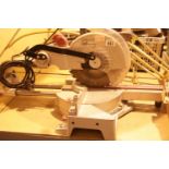 Powerline 1800w sliding mitre saw. Not available for in-house P&P.