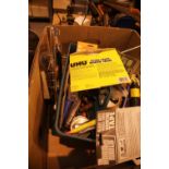 Boxed lot of assorted tools. Not available for in-house P&P.