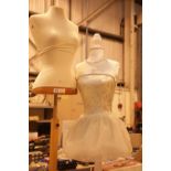 Two ladies tailors dummies both with adjustable stands. Not available for in-house P&P.