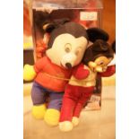 Two Mickey Mouse toys and a Michael Jackson singing doll. P&P Group 2 (£18+VAT for the first lot and