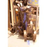 Ladies set of Prosimmon golf clubs in bag and a compact ultra cruiser trolley. Not available for
