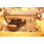 Cased vintage electric sewing machine. Not available for in-house P&P.