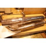 Harley Davidson exhaust, L: 75 cm approximately. This lot is not available for in-house P&P.