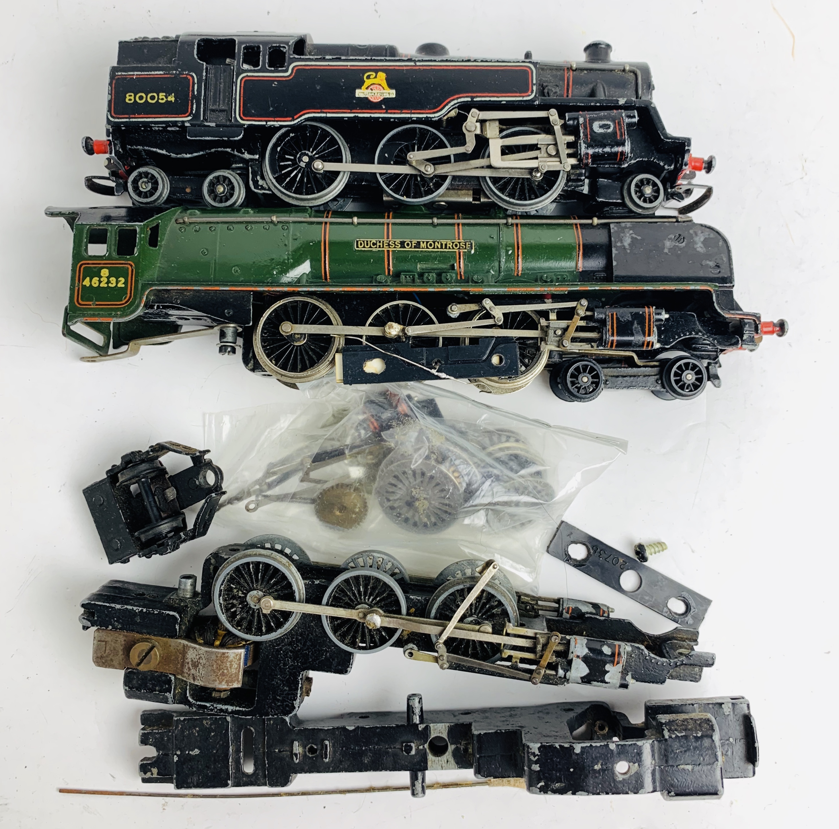 Hornby Dublo 2-6-4 Tank, 4-6-2 Duchess (Lacking Tender), Wheels & Chassis for Duchess - All Unboxed.