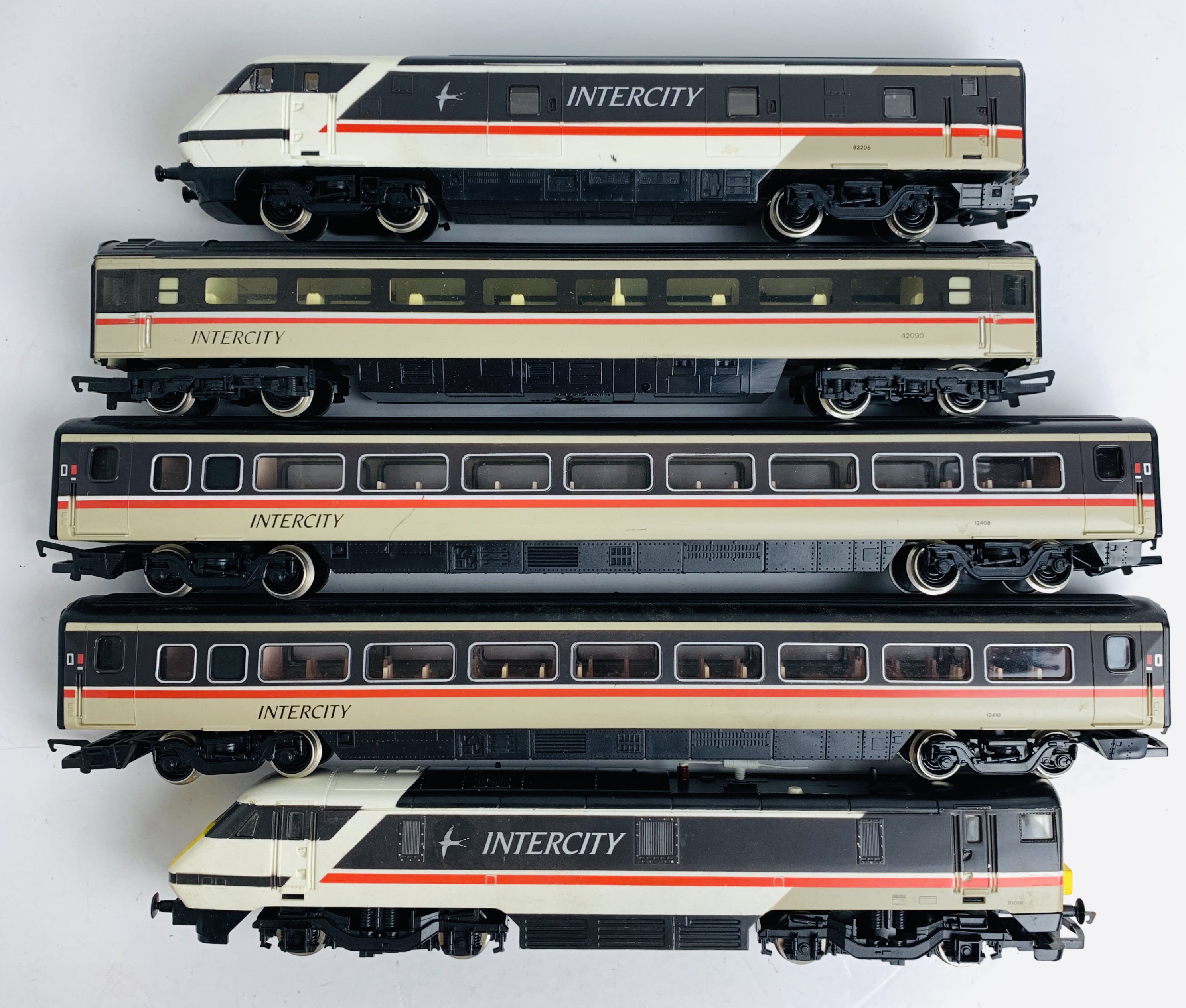 5x Car Hornby Intercity 225 - Unboxed. P&P Group 2 (£18+VAT for the first lot and £3+VAT for