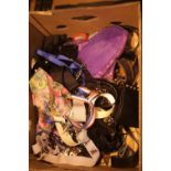 Box of ladies fashion belts. Not available for in-house P&P.