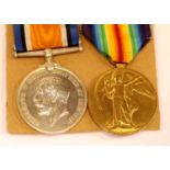 Two WWI medals, named to G-19733 Pte S Pattinson Royal West Kent Regt. P&P Group 1 (£14+VAT for