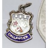 Sterling silver Callander clan charm (Scottish). P&P Group 1 (£14+VAT for the first lot and £1+VAT