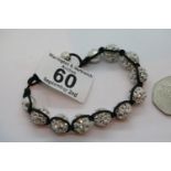 Ladies Shamballa style bracelet. P&P Group 1 (£14+VAT for the first lot and £1+VAT for subsequent