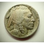 1916 - Buffalo Indian 5 Cents. P&P Group 1 (£14+VAT for the first lot and £1+VAT for subsequent