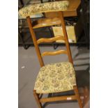 Late 19th century upholstered pine prayer chair. Not available for in-house P&P.