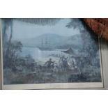 Montague Dawson signed print "Pieces of Eight" with gallery blind stamp, framed and glazed, 75 x