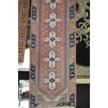 Vintage woollen runner, 80 x 280 cm approximately. Not available for in-house P&P.