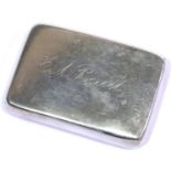 Antique Swedish solid silver snuff box by Emanuel Forssman c1868, 51g. P&P Group 1 (£14+VAT for