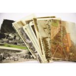 Collection of early photographic postcards, subjects including buildings and architecture,