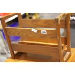 Vintage teak magazine rack. P&P Group 3 (£25+VAT for the first lot and £5+VAT for subsequent lots)