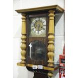 Walnut cased Vienna wall clock. Not available for in-house P&P.