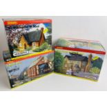 3x Hornby Skaledale OO Gauge Buildings - Including R8505, R8503, R8536 - All Boxed. P&P Group 2 (£