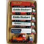 7x Oxford Diecast 1:76 'Eddie Stobart / James Irlam' HGV's - Unboxed. P&P Group 2 (£18+VAT for the