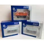 3x Dapol O Gauge BR Wagons - To Include: 7F-030-002, 7F-030-050, 7F-030-051 - All Boxed. P&P Group 2