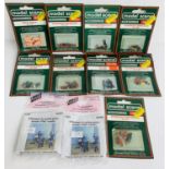 9x Model Scene OO Gauge Figure Packs & 2x Langley Models Firemen Figure Packs - All in Blister Packs