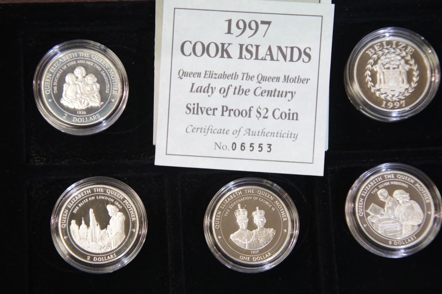 Five boxed 1997 silver proof Commonwealth coins each 16g. P&P Group 1 (£14+VAT for the first lot and