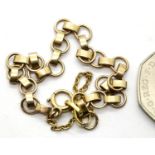 Ladies gold plated link bracelet, 5.6g. P&P Group 1 (£14+VAT for the first lot and £1+VAT for