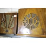 Two vintage c1940s wood cased speakers. Not available for in-house P&P