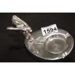 Chrome Rolls Royce ashtray, L: 13 cm. P&P Group 1 (£14+VAT for the first lot and £1+VAT for