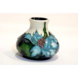 Small Moorcroft bulbous vase, H: 6 cm. P&P Group 1 (£14+VAT for the first lot and £1+VAT for