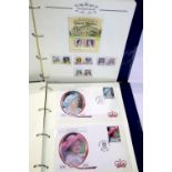 Two first day cover albums, Queen Mother 95th Birthday and 80th Birthday. P&P Group 2 (£18+VAT for