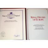 Two stamp first day cover books, Royal House of Europe and Kings and Queens of England (St.