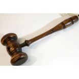 Large antique auctioneers or judicial gavel, L: 30 cm. P&P Group 2 (£18+VAT for the first lot and £