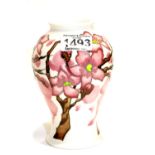 Moorcroft Pink Confetti vase signed E Bossoms, H: 16 cm. P&P Group 2 (£18+VAT for the first lot