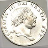 1813 Eighteen Pence Bank of England Silver Token - King George III - High grade specimen. P&P