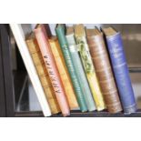 Shelf of mixed vintage and antiquarian books. Not available for in-house P&P