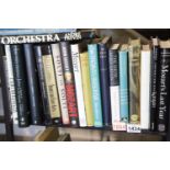 Shelf of music related books. Not available for in-house P&P