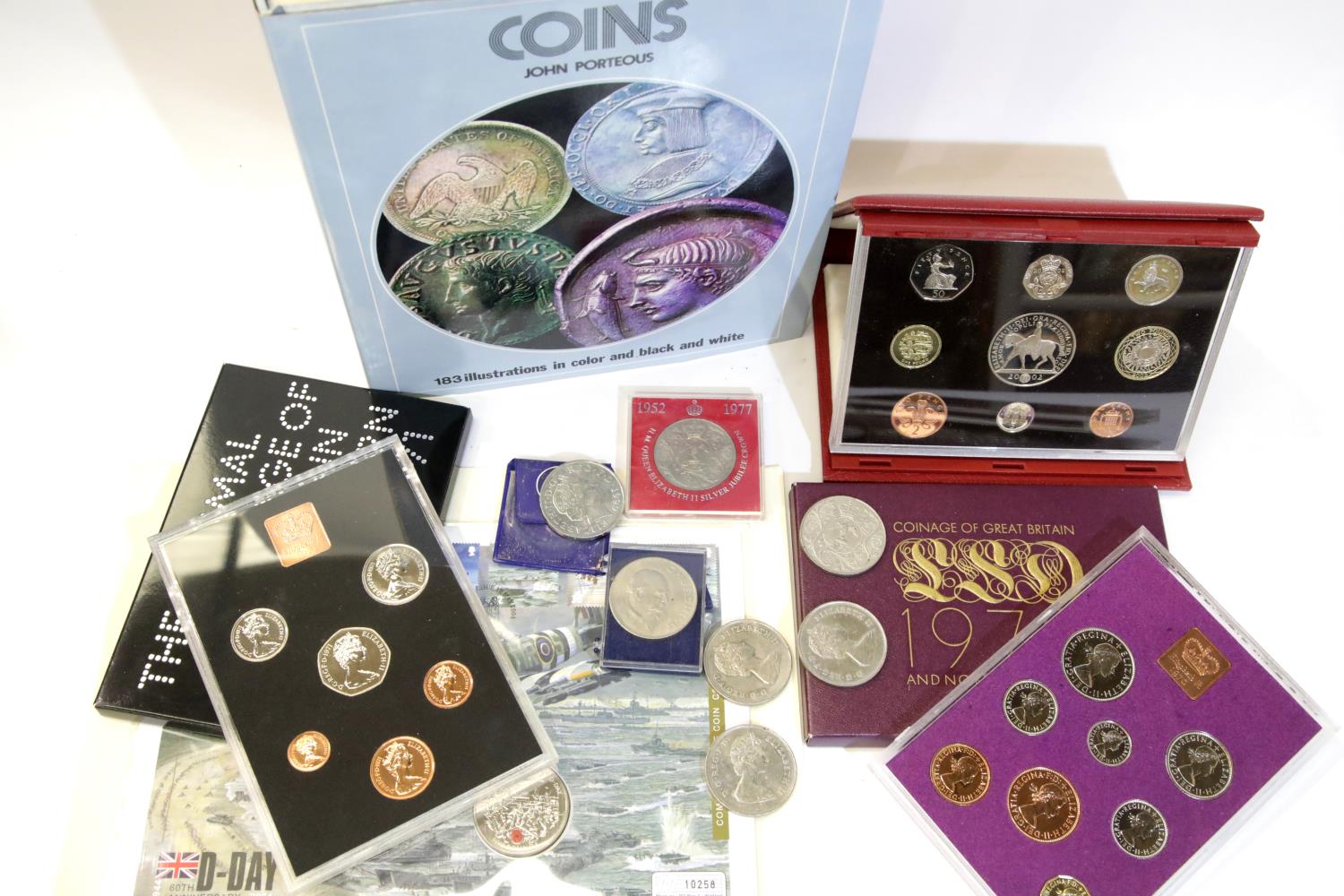 Collection of coins, boxed sets of 1970 (pre-decimalisation) & 1971 (decimalisation) coinage; 2002
