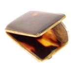 Small brass and tortoiseshell matchbook case. P&P Group 1 (£14+VAT for the first lot and £1+VAT